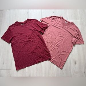Men’s 2 Tshirt Bundle Rust Color - Hurley + 32 Degrees (Sz L)